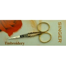 3-1/2" Embroidery Scissors Gold Handle Fine Points Classic